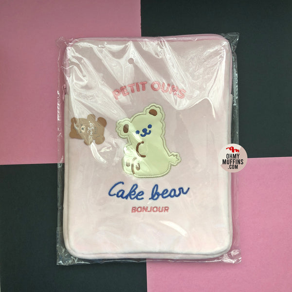 Cake Bear [Pink] Tablet Sleeve By Milkjoy