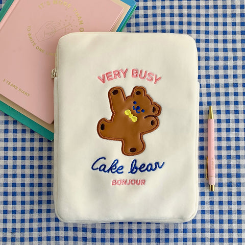 Cake Bear [White] Tablet Sleeve By Milkjoy