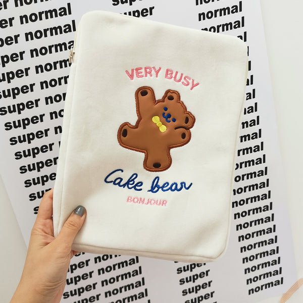 Cake Bear [White] Tablet Sleeve By Milkjoy