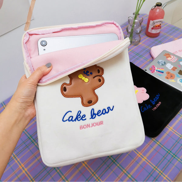 Cake Bear [Pink] Tablet Sleeve By Milkjoy