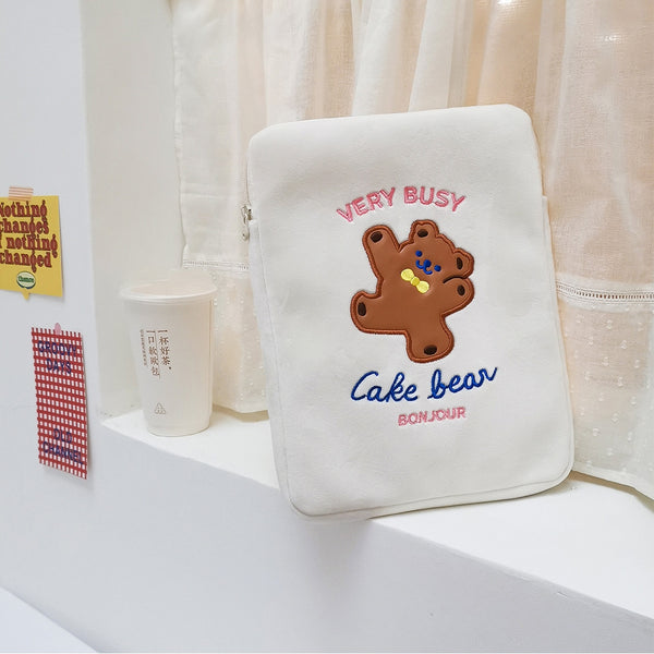 Cake Bear [White] Tablet Sleeve By Milkjoy