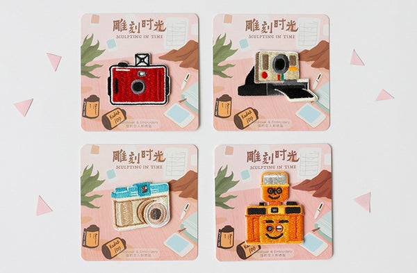 Vintage Camera Embroidered Sticker Iron-On Patch
