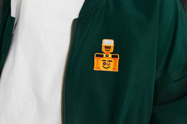Vintage Camera [Yellow] Embroidered Sticker Patch