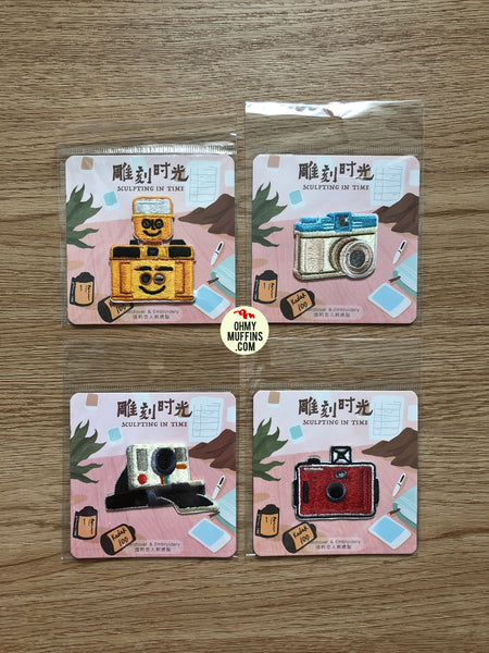 ntage Camera Embroidered Sticker Iron-On Patch
