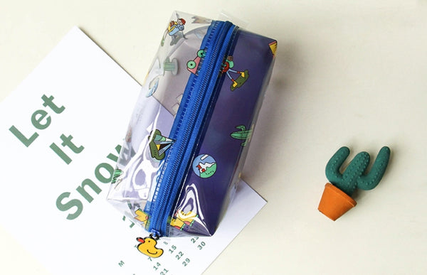 Transparent Box [Life Is A Journey] Pouch By U-Pick