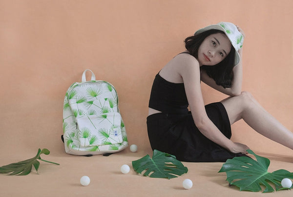 Plants Canvas Backpack by 小野 (Xao Ye) - OUT OF PRODUCTION