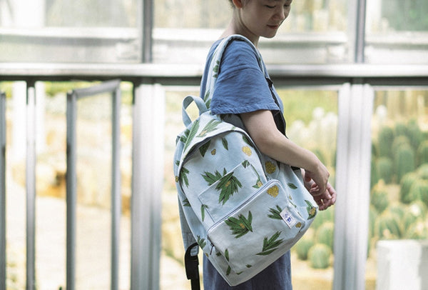 Plants Canvas Backpack by 小野 (Xao Ye) - OUT OF PRODUCTION