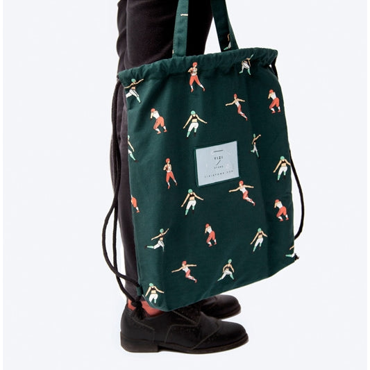 Canvas [Rugby] Drawstring Backpack By YIZI STORE