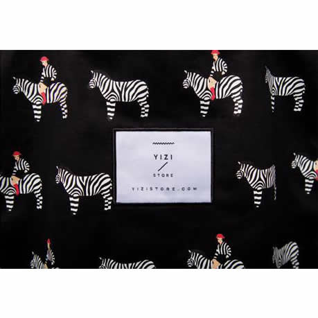 Canvas [Zebra] Drawstring Backpack By YIZI STORE