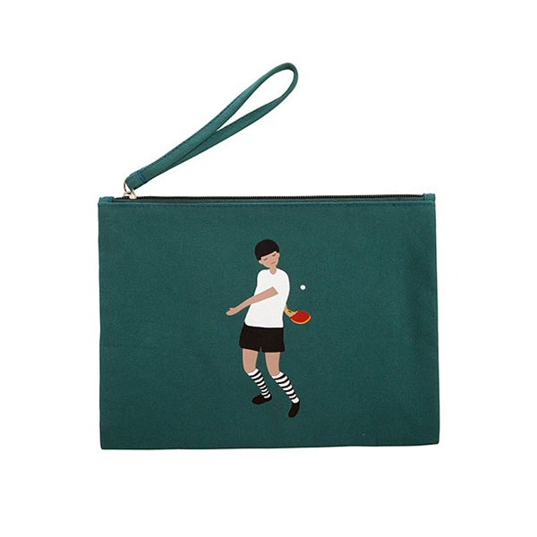Canvas Table Tennis Flat Pouch By YIZI STORE