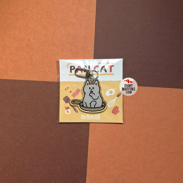 White Cat [Pan Cat] Acrylic Key Chain