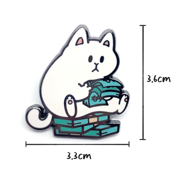 White Cat [ Money Counting ] Pin