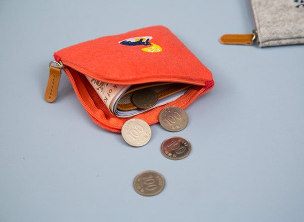 Embroidery Animal Coin Pouch