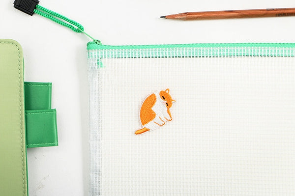 Cat [Sleepy Orange Cat] Embroidered Sticker Patch