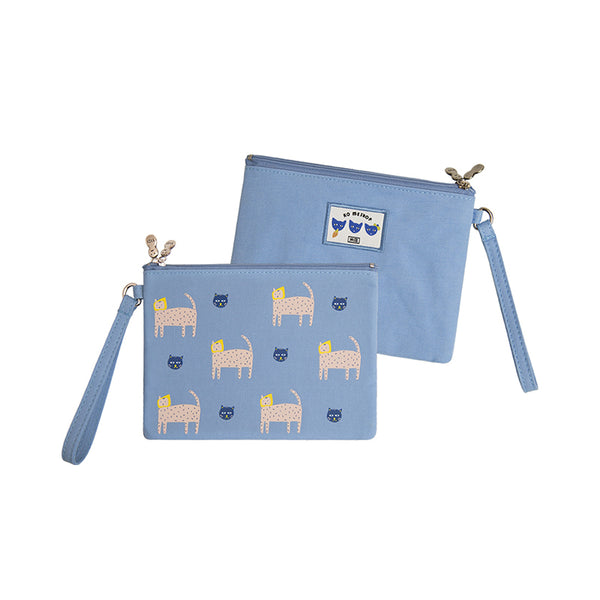 Small Storage Cat Blue Pouch By YIZI STORE X KOMESHOP