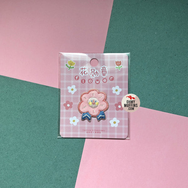 Cocoa Little World [Flower] Embroidered Sticker & Iron-On Patch
