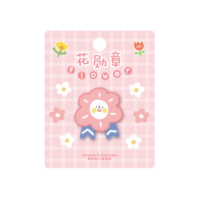 Cocoa Little World [Flower] Embroidered Sticker & Iron-On Patch