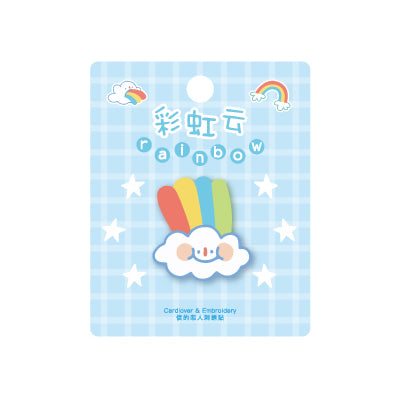 Cocoa Little World [Rainbow] Embroidered Sticker & Iron-On Patch