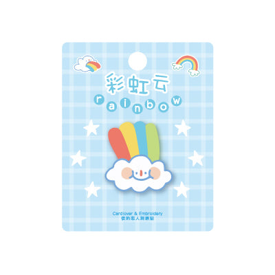 Cocoa Little World [Rainbow] Embroidered Sticker & Iron-On Patch
