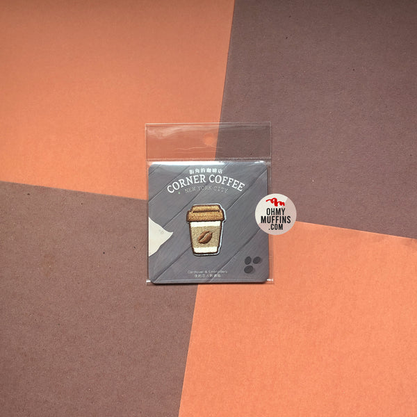 Coffee [Take Away Cup] Embroidered Sticker & Iron-On Patch