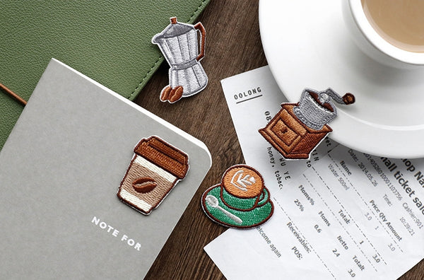 Coffee Embroidered Sticker Iron-On Patch