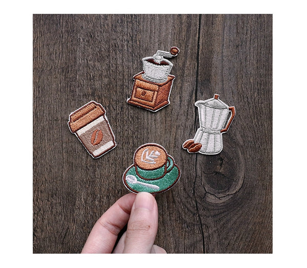 Coffee Embroidered Sticker Iron-On Patch