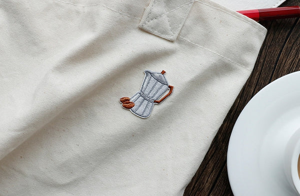 Coffee [Moka Pot] Embroidered Sticker Patch