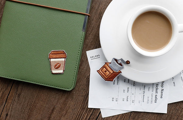 Coffee Embroidered Sticker Iron-On Patch