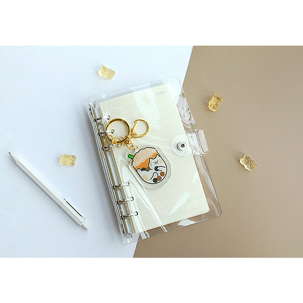 Cold Drink Cat [Brown Sugar Boba Milk Tea] Key Chain By U-Pick