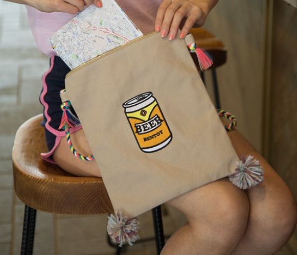 Convenience Store [Beer] Embroidered Sling Bag By Bentoy