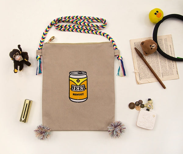 Convenience Store [Beer] Embroidered Sling Bag By Bentoy