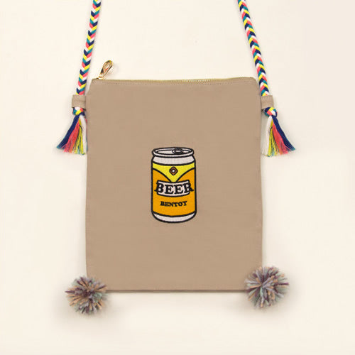 Convenience Store Beer Embroidered Sling Bag By Bentoy