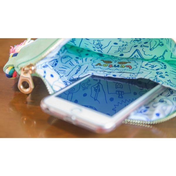 Convenience Store [Scallions] Embroidered Sling Bag By Bentoy