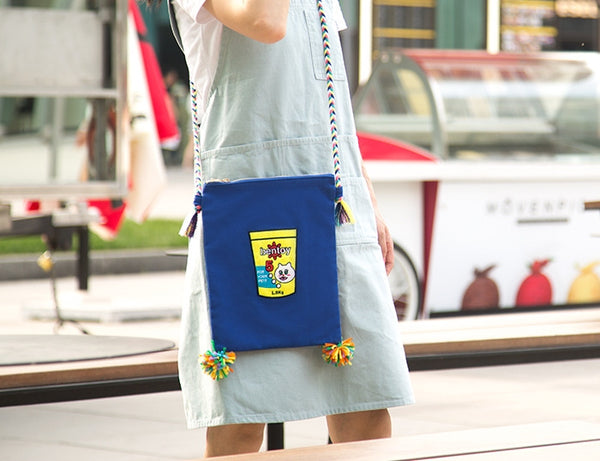 Convenience Store [Pet Food] Embroidered Sling Bag By Bentoy