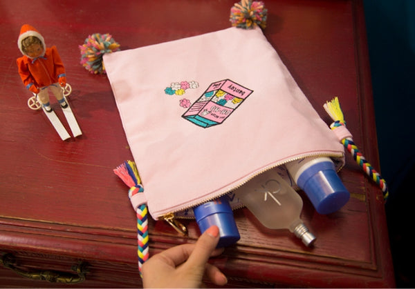 Convenience Store [Popcorn] Embroidered Sling Bag By Bentoy