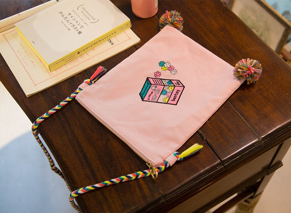 Convenience Store [Popcorn] Embroidered Sling Bag By Bentoy