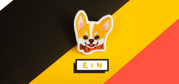 Corgi Embroidery Brooch By Mark The Universe