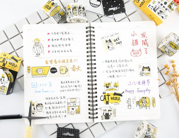 Cat World Washi Tape