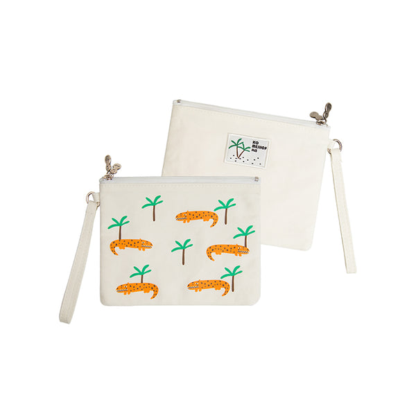 Small Storage Crocodile White Pouch By YIZI STORE X KOMESHOP