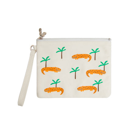 Small Storage Crocodile White Pouch By YIZI STORE X KOMESHOP