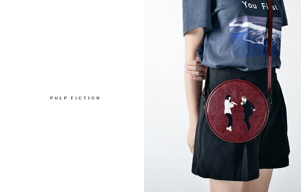Kiitos Life Round Crossbody Pulp Fiction Bag