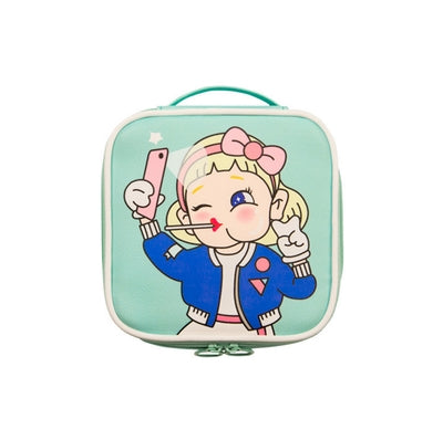Girl Curly Square Travel Pouch By Bentoy