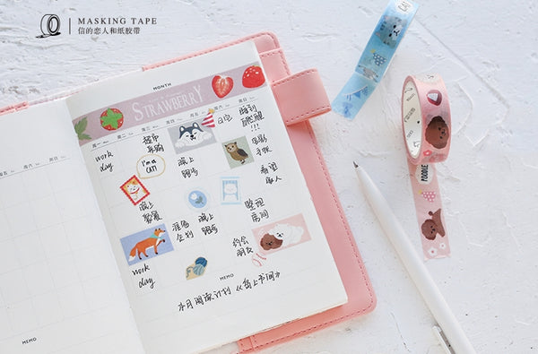 Shiba Inu & Husky Dogs Washi Tape