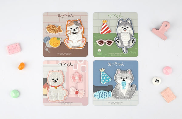 Cute Dog Embroidered Sticker Iron-On Patch