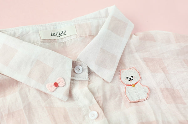 Cute Dog [Bichon Frise] Embroidered Sticker Patch