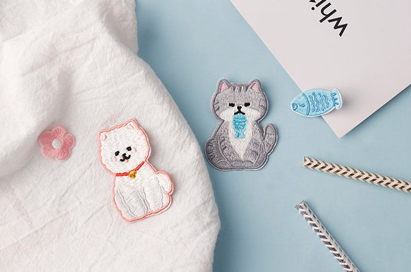 Cute Dog Embroidered Sticker Iron-On Patch