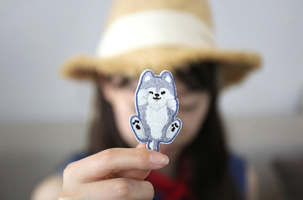 Cute Dog [Husky] Embroidered Sticker Patch