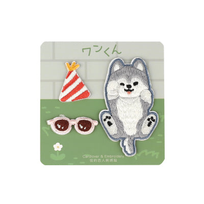 Cute Dog [Husky] Embroidered Sticker Patch