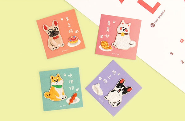 Dog Embroidered Sticker Iron-On Patch