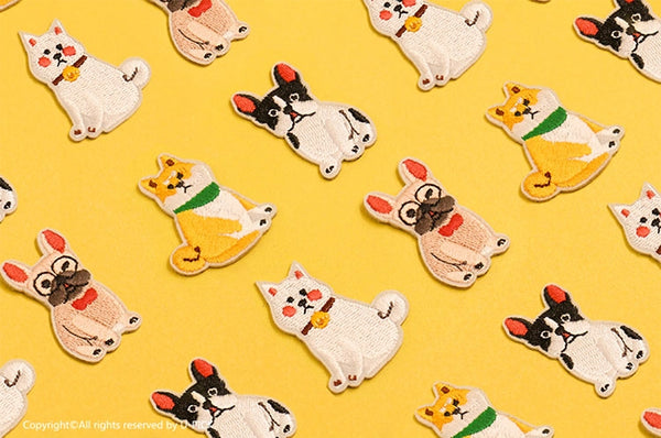 Dog Embroidered Sticker Iron-On Patch
